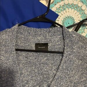 PacSun Blue Textured V-Neck Sweater